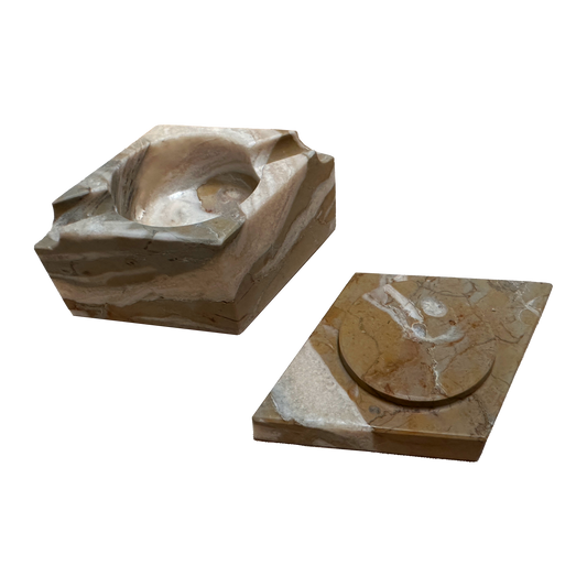 HEDY Covered Personal Ashtray - Breccia Dorata